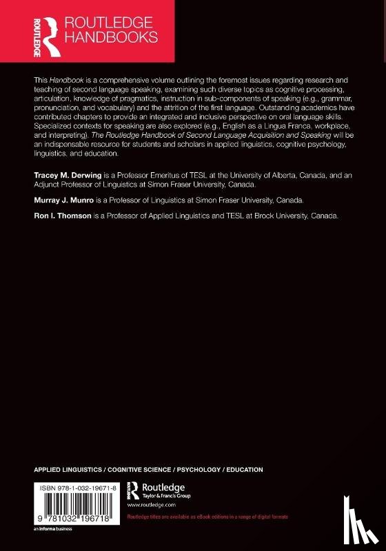  - The Routledge Handbook of Second Language Acquisition and Speaking