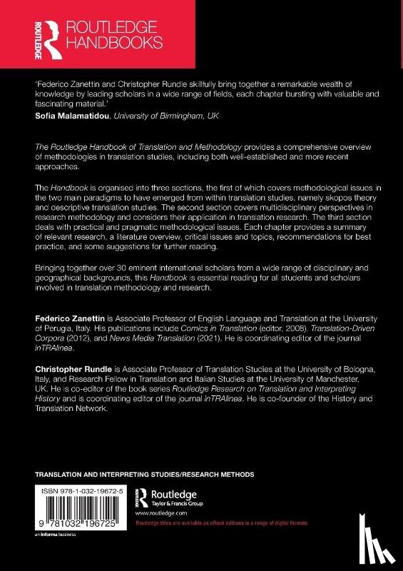 - The Routledge Handbook of Translation and Methodology