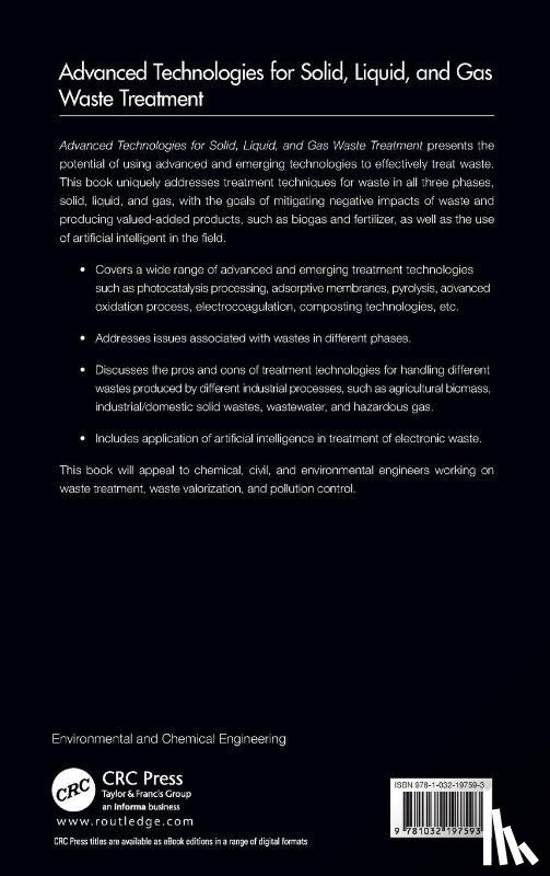  - Advanced Technologies for Solid, Liquid, and Gas Waste Treatment