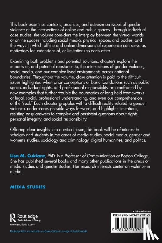  - Gender Violence, Social Media, and Online Environments