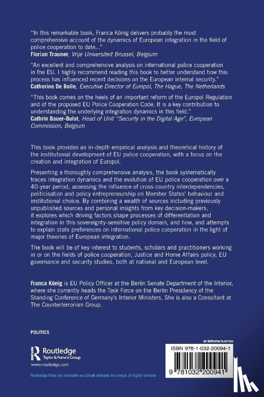 Konig, Franca (Hertie School of Governance - The Rise of EU Police Cooperation