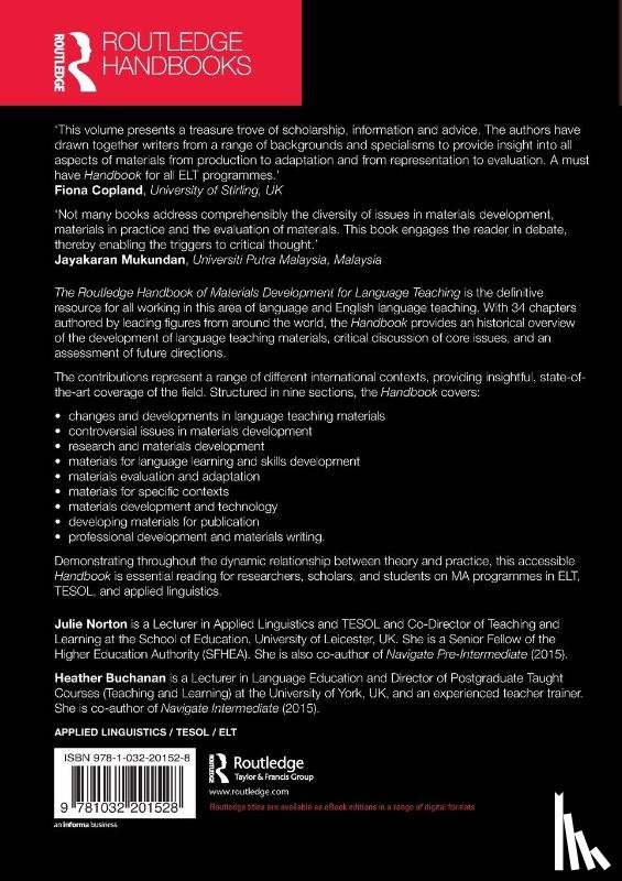  - The Routledge Handbook of Materials Development for Language Teaching