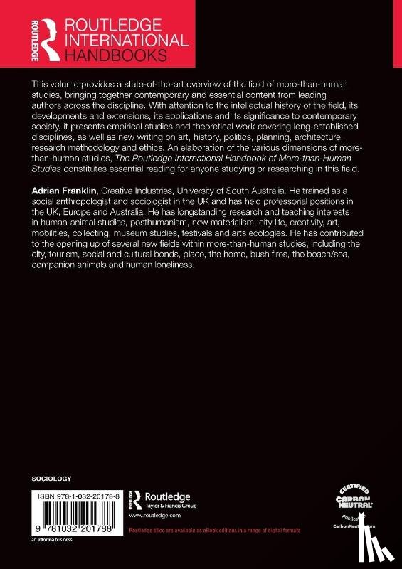  - The Routledge International Handbook of More-than-Human Studies