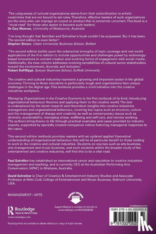 Saintilan, Paul (Australian College of the Arts, Schreiber, David - Managing Organizations in the Creative Economy