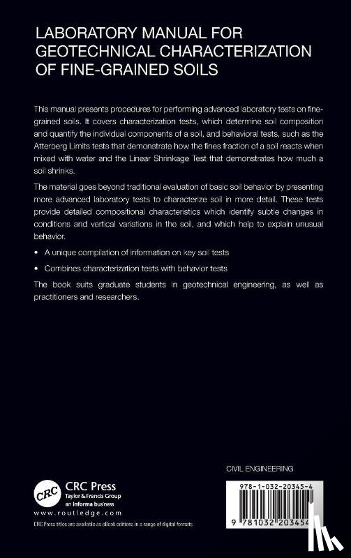 Lutenegger, Alan J. (University of Massachusetts - Laboratory Manual for Geotechnical Characterization of Fine-Grained Soils
