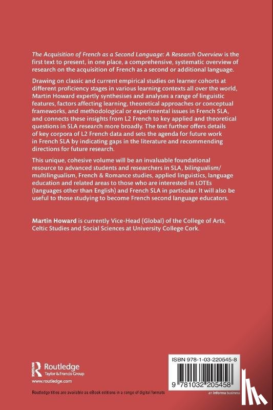 Howard, Martin - The Acquisition of French as a Second Language