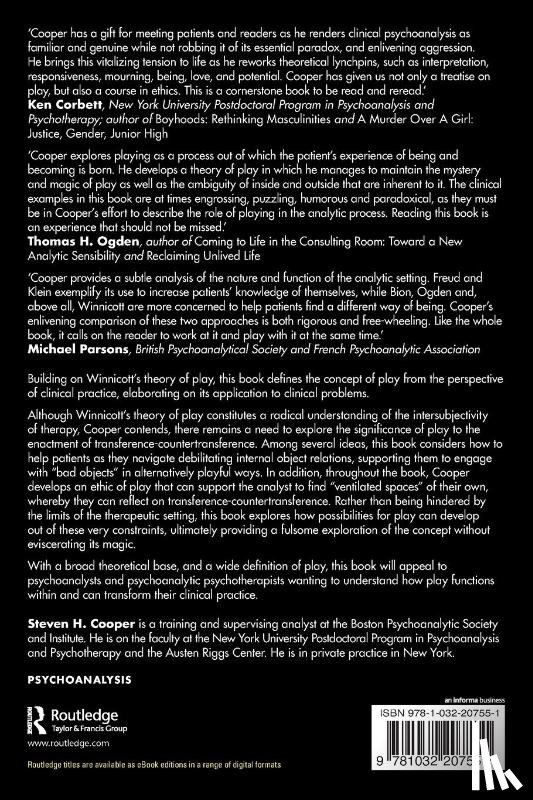 Cooper, Steven H. - Playing and Becoming in Psychoanalysis