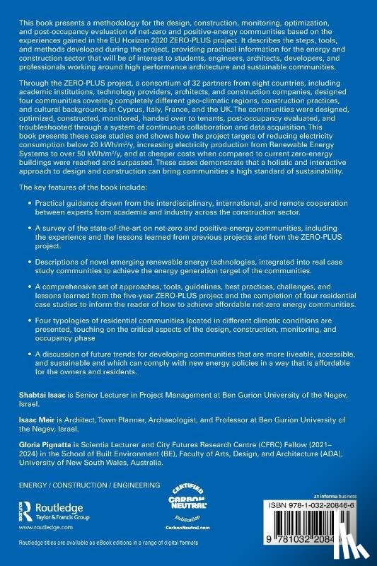  - Net-Zero and Positive Energy Communities