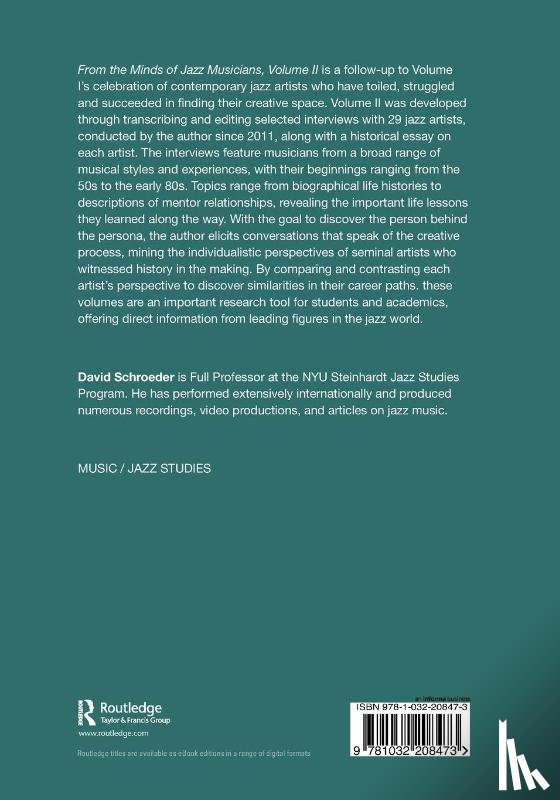 Schroeder, David (New York University - From the Minds of Jazz Musicians, Volume II
