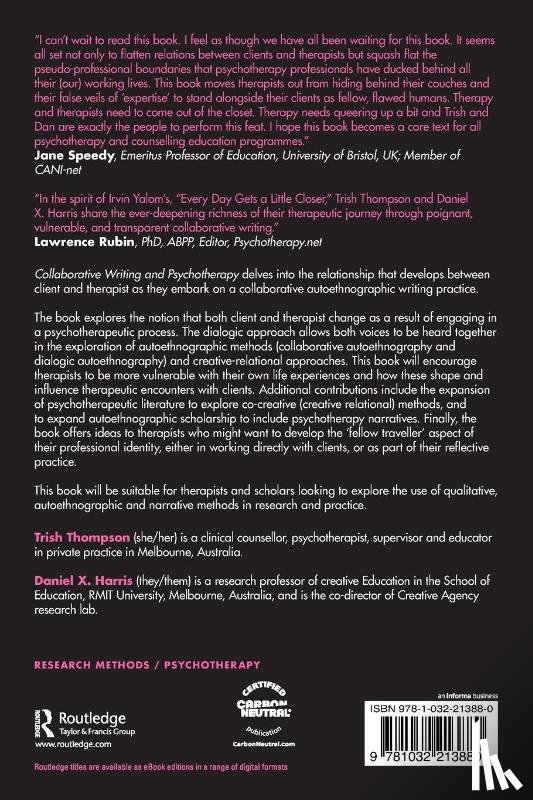Thompson, Trish, Harris, Daniel X. - Collaborative Writing and Psychotherapy