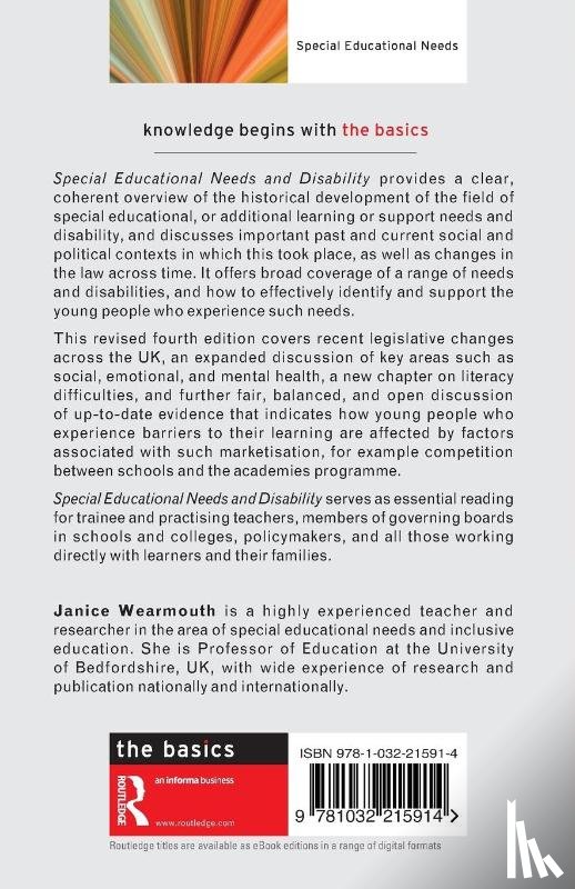 Wearmouth, Janice (University of Bedfordshire - Special Educational Needs and Disability