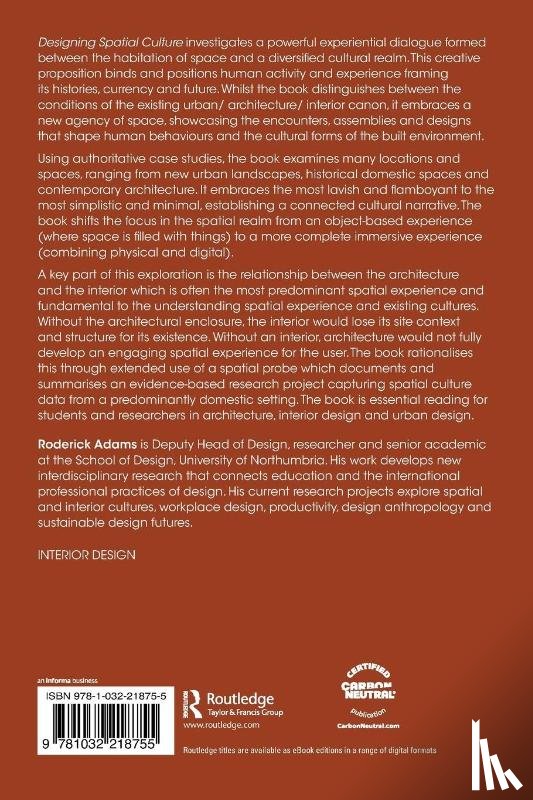 Adams, Roderick - Designing Spatial Culture