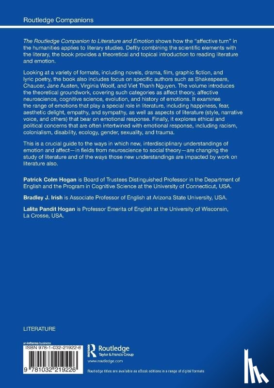  - The Routledge Companion to Literature and Emotion