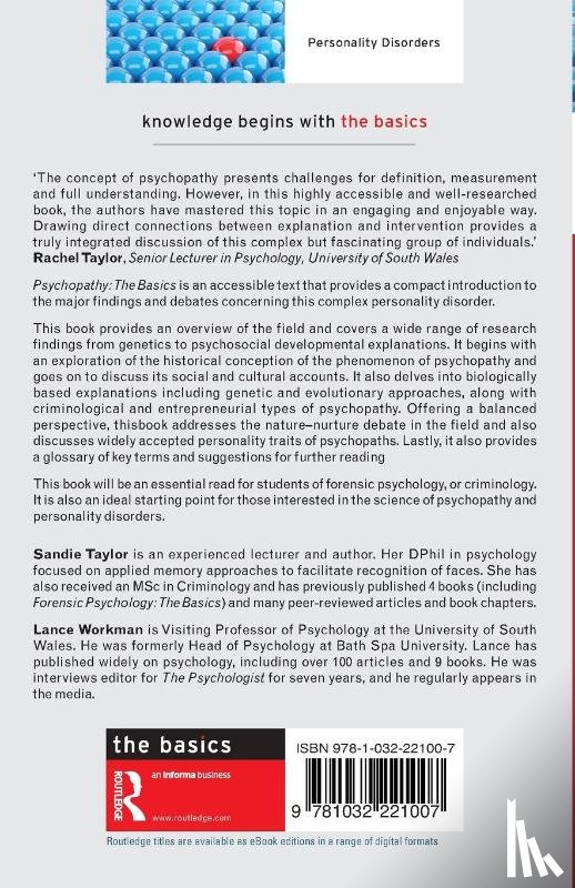 Taylor, Sandie, Workman, Lance (University of South Wales - Psychopathy