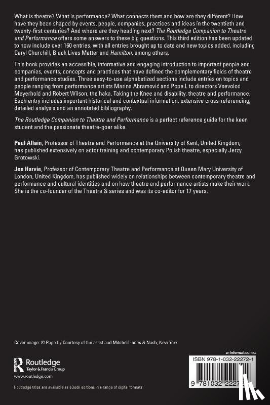 Allain, Paul (University of Kent, Harvie, Jen - The Routledge Companion to Theatre and Performance