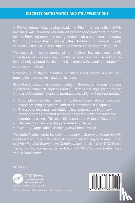 Bona, Miklos (University of Florida - Combinatorics of Permutations