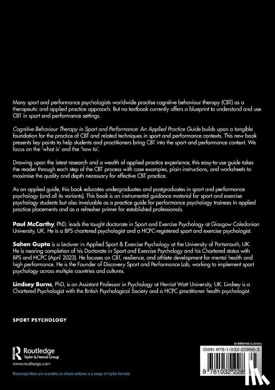 Mccarthy, Paul, Gupta, Sahen, Burns, Lindsey - Cognitive Behaviour Therapy in Sport and Performance