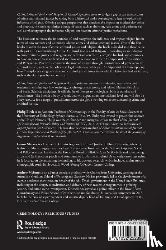  - Crime, Criminal Justice and Religion