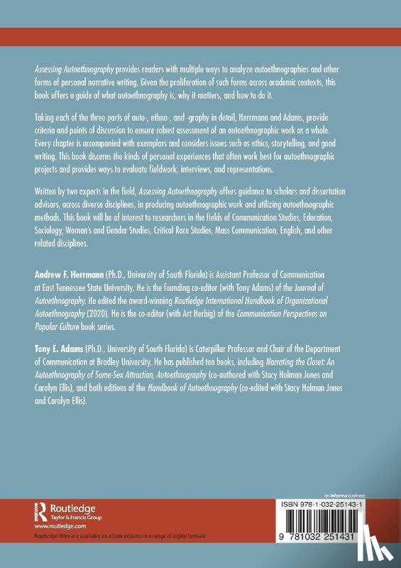 Herrmann, Andrew F., Adams, Tony E. - Assessing Autoethnography