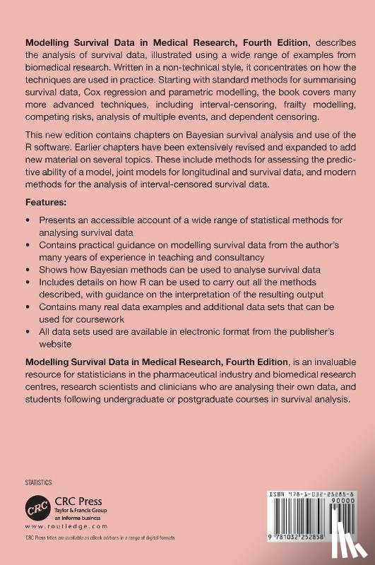 Collett, David (NHS Blood and Transplant - Modelling Survival Data in Medical Research