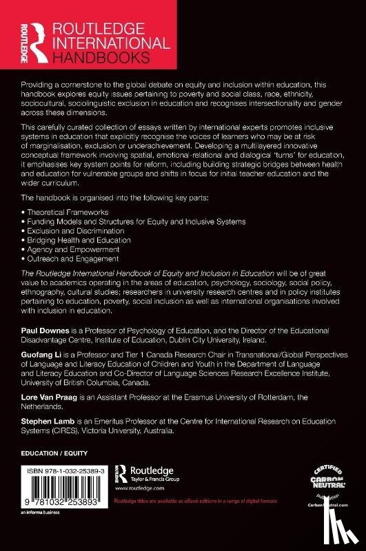  - The Routledge International Handbook of Equity and Inclusion in Education