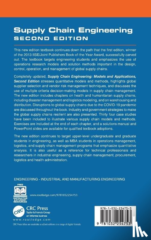 Ravindran, A. Ravi (Penn State Univ, Warsing, Jr., Griffin, Paul M. (Penn State Univ - Supply Chain Engineering