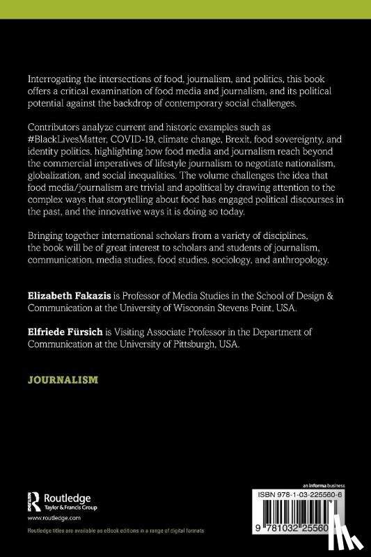  - The Political Relevance of Food Media and Journalism