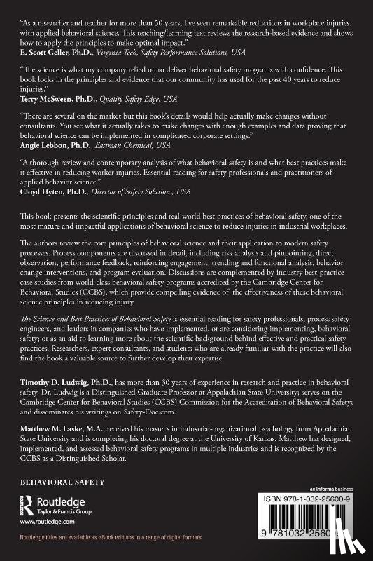 Ludwig, Timothy D. (Appalachian State University, Laske, Matthew M. - The Science and Best Practices of Behavioral Safety