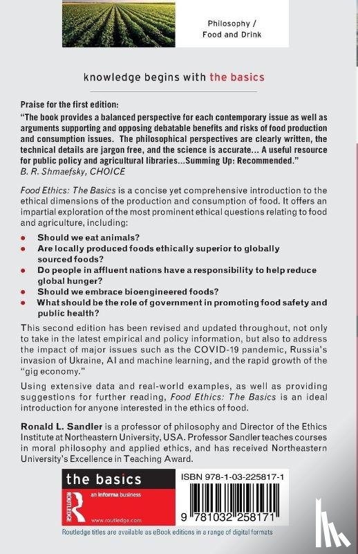 Sandler, Ronald L. (Northeastern University - Food Ethics: The Basics
