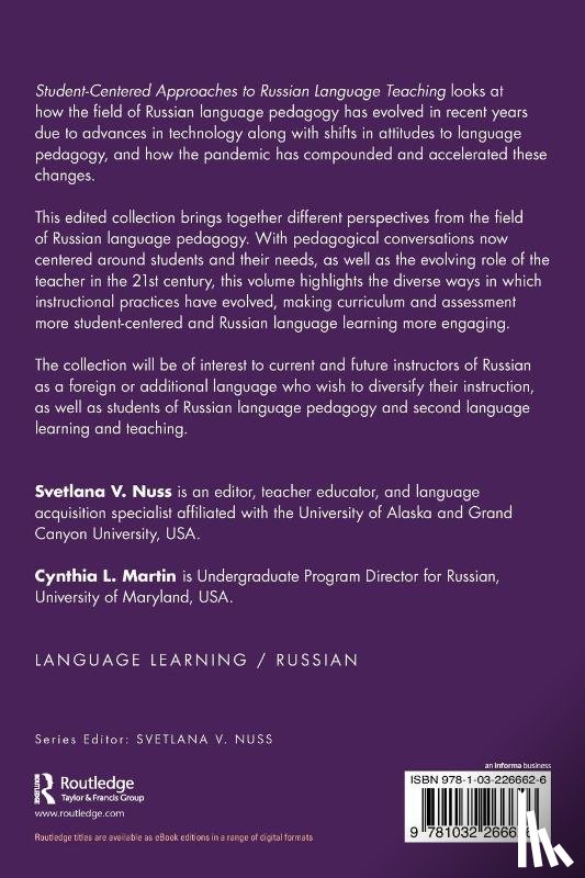 - Student-Centered Approaches to Russian Language Teaching