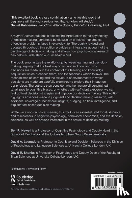 Newell, Ben R. (University of New South Wales, Lagnado, David A. (University College London, Shanks, David R. (University College London - Straight Choices