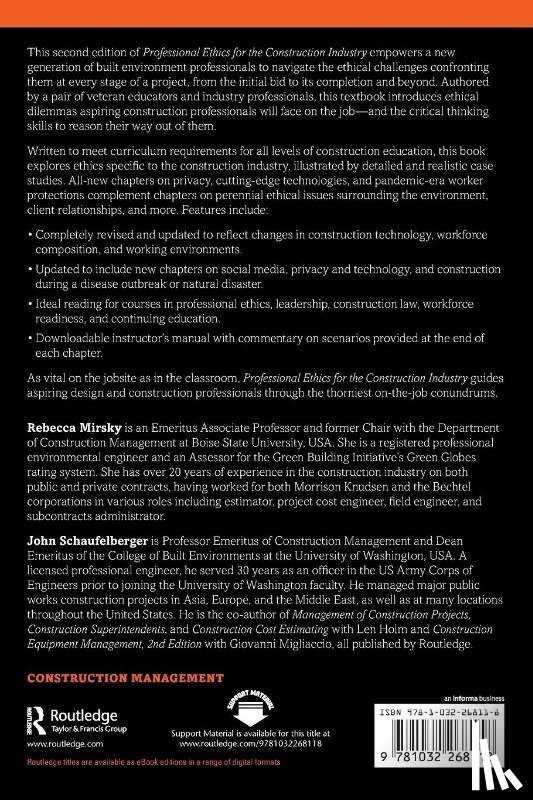 Mirsky, Rebecca (Boise State University, Schaufelberger, John (University of Washington - Professional Ethics for the Construction Industry