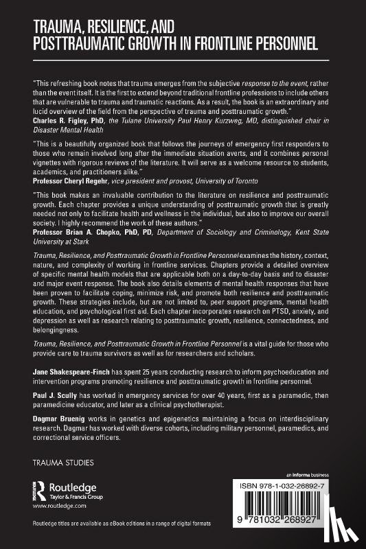  - Trauma, Resilience, and Posttraumatic Growth in Frontline Personnel