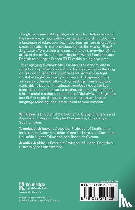 Baker, Will (University of Southampton, Ishikawa, Tomokazu, Jenkins, Jennifer - Global Englishes