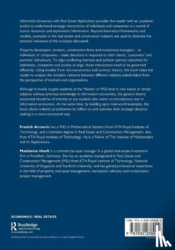 Armerin, Fredrik, Hoeft, Madeleine - Information Economics with Real Estate Applications