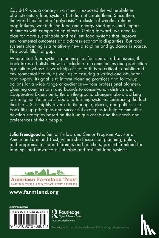 Freedgood, Julia - Planning Sustainable and Resilient Food Systems
