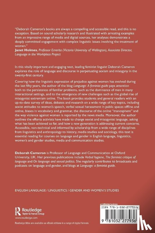 Cameron, Deborah (University of Oxford - Language, Sexism and Misogyny
