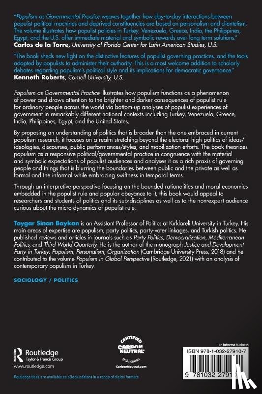 Baykan, Toygar Sinan (Kirklareli University - Populism as Governmental Practice
