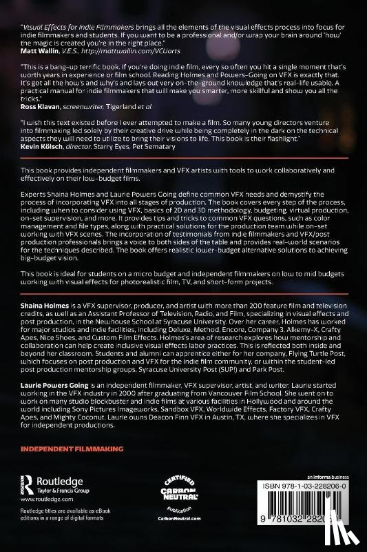Holmes, Shaina (Syracuse University, Powers Going, Laurie - Visual Effects for Indie Filmmakers