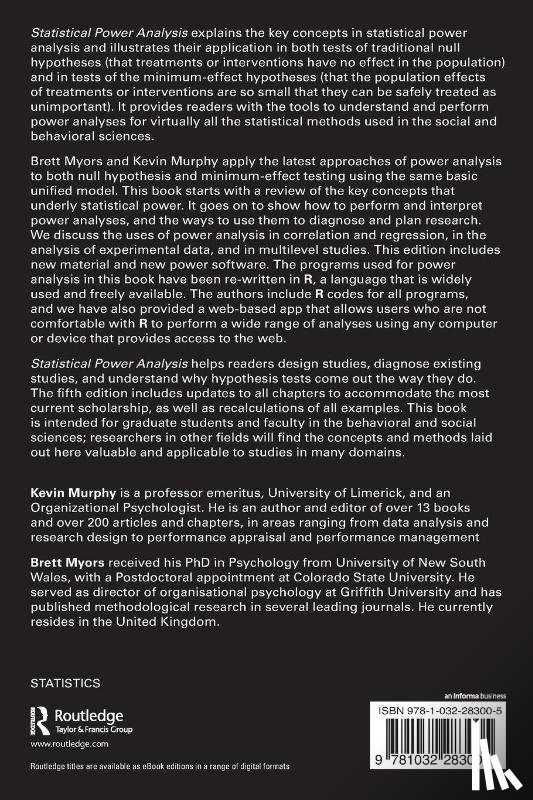 Myors, Brett (Griffith University, Murphy, Kevin R. (University of Limerick - Statistical Power Analysis