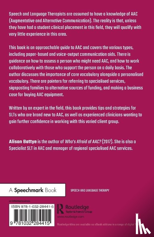 Battye, Alison (Speech and language therapist - Navigating AAC