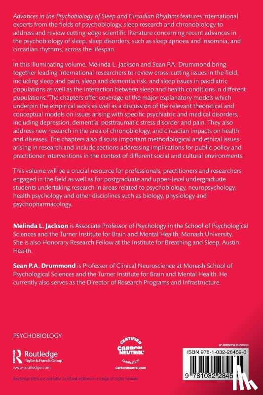  - Advances in the Psychobiology of Sleep and Circadian Rhythms