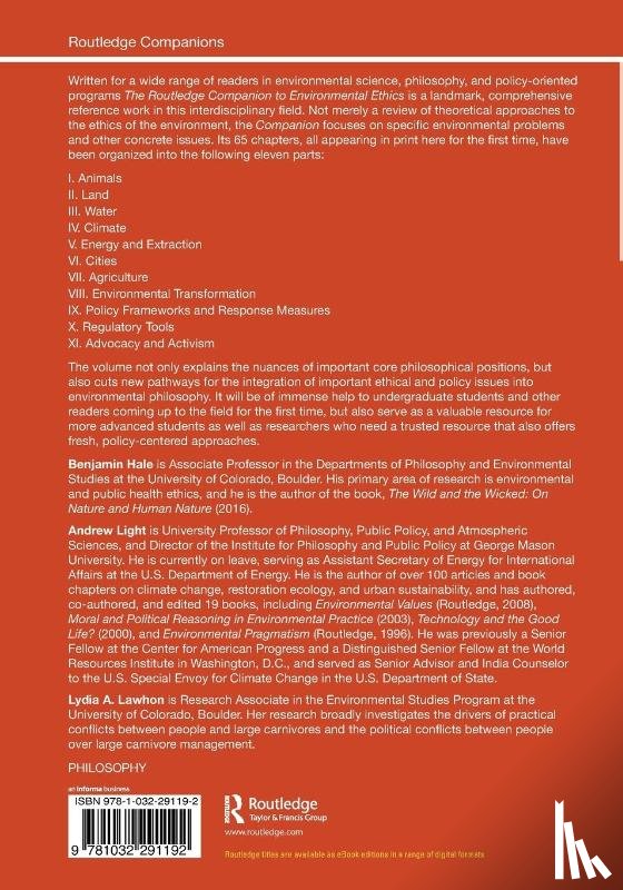  - The Routledge Companion to Environmental Ethics