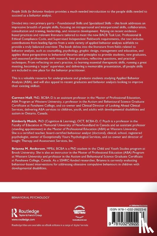 Hall, Carmen, Maich, Kimberly, Anderson, Brianna M. - People Skills for Behavior Analysts