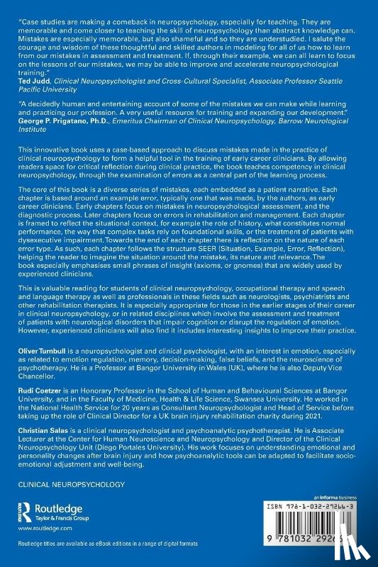 Turnbull, Oliver, Coetzer, Rudi (School of Psychology, Salas, Christian - Mistakes in Clinical Neuropsychology