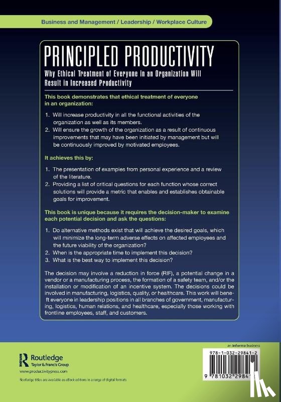 Watson Jr., Gerald J. - Principled Productivity