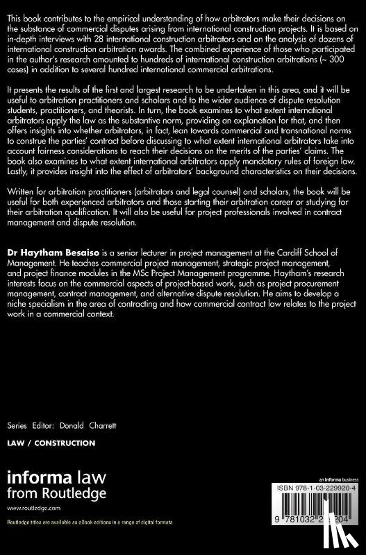 Besaiso, Haytham - Decision-making in International Construction Arbitration
