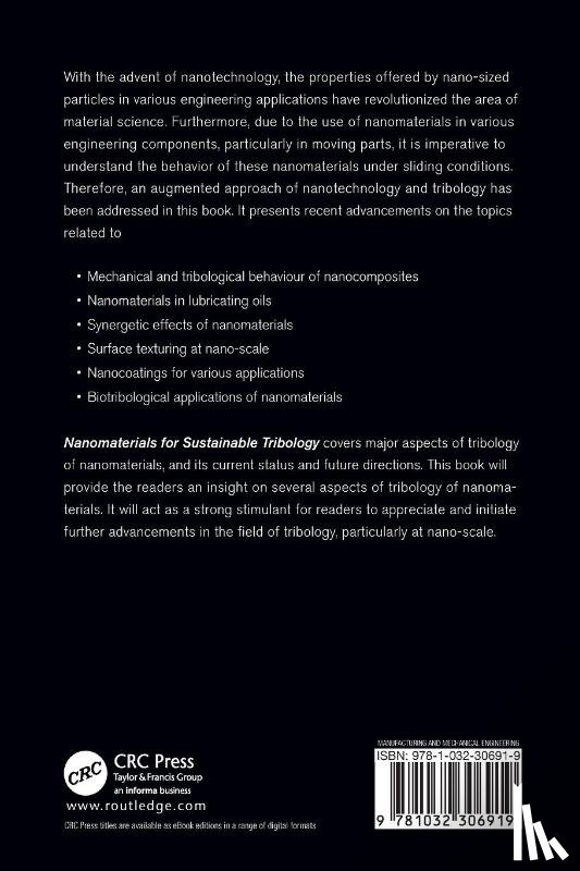  - Nanomaterials for Sustainable Tribology