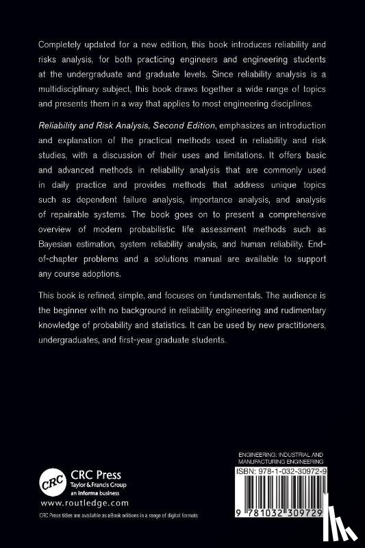 Modarres, Mohammad (University of Maryland, Groth, Katrina - Reliability and Risk Analysis