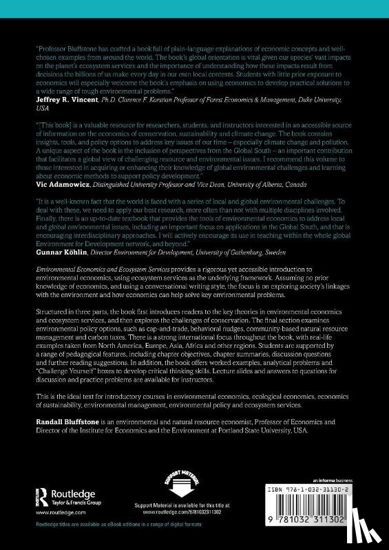 Bluffstone, Randall - Environmental Economics and Ecosystem Services
